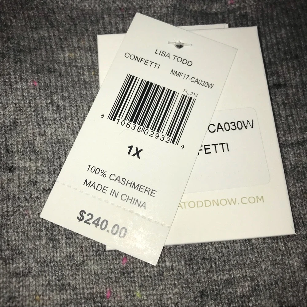 Lisa Todd Pop Rocks Cashmere Sweater In Confetti NWT